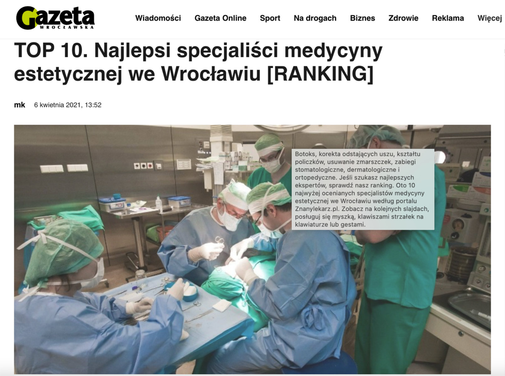 TOP 10. Najlepsi specialiści medycyny estetyczne we Wrocławiu [Ranking]
